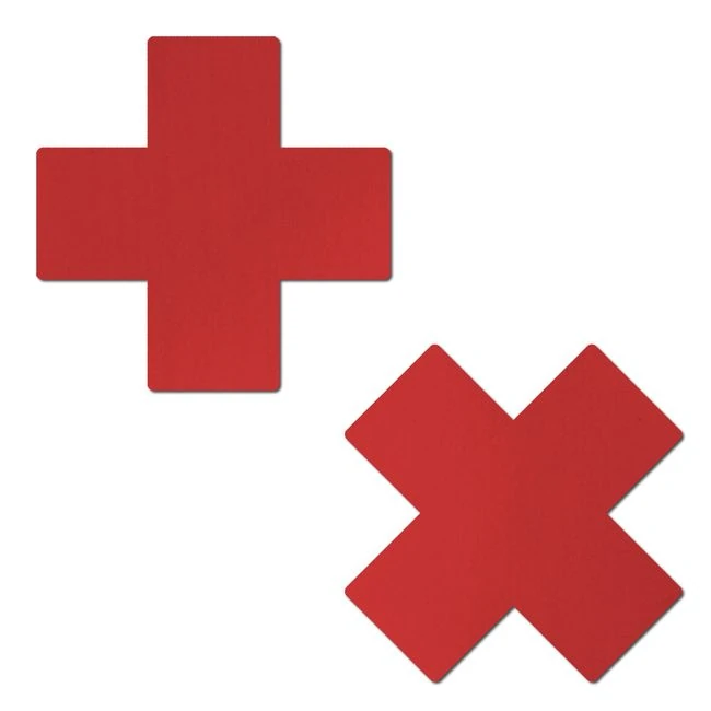 Pastease Plus X Faux Latex Red Crosses - by Pastease