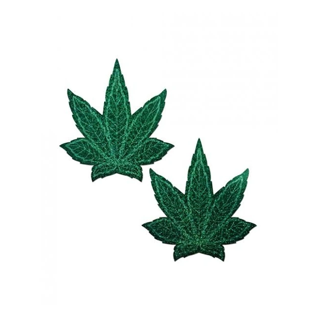 Pastease Pot Leaf Glitter Green Fuller Coverage - Fabric & Feel