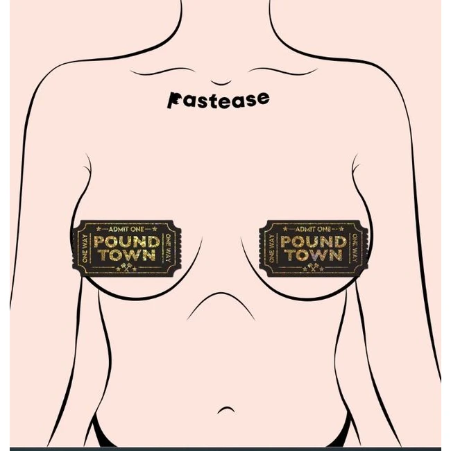 Pastease Pound Town One-way Tickets Gold Glitter - Fabric & Feel