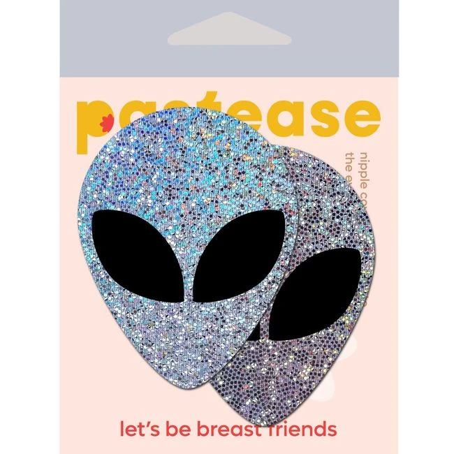 Pastease Silver Glitter Alien W/ Black Eyes - Design Details