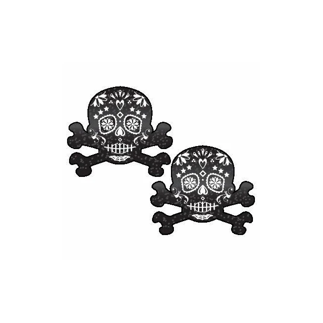 Pastease Skull Black Glitter Candy - Fabric & Feel
