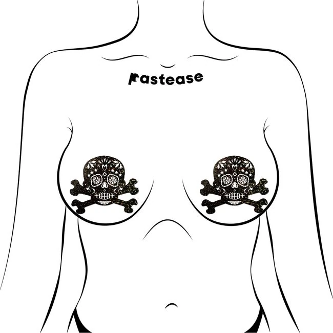 Pastease Skull Black Glitter Candy - Fit & Sizing