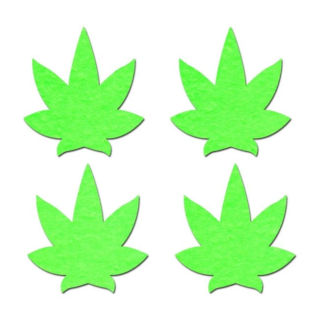 Pastease Small Glow in the Pot Leaf Nipple - Fabric & Feel