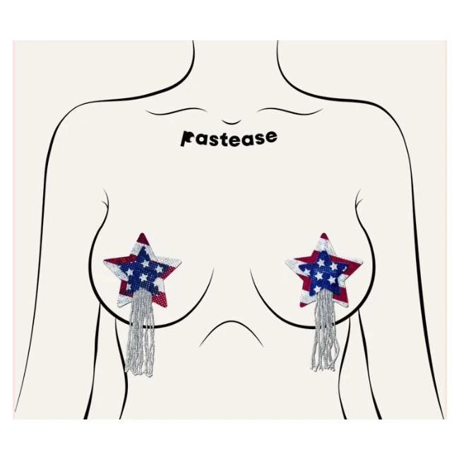 Pastease Tassel A/patriotic Sparkling Stars $ Stripes Usa - Overview