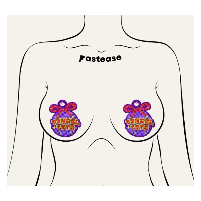 Pastease Tinsel Holiday Ornament on Disco Glitter/pur - Overview