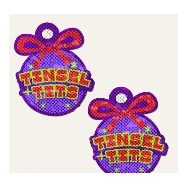 Pastease Tinsel Holiday Ornament on Disco Glitter/pur - Key Details