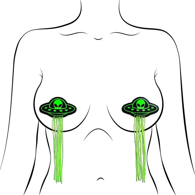 Pastease Ufo Alien Tassels Glow in the Dark - Fabric & Feel