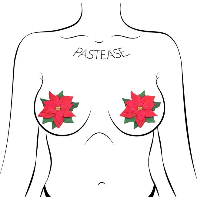 Pastease Winter Poinsettia Red & Green - Design Details