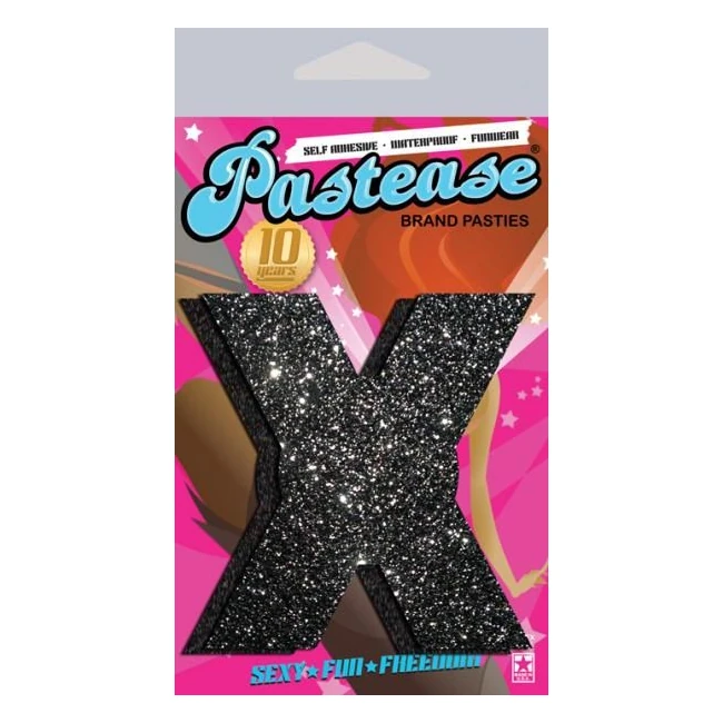 Pastease X Black Glitter Nipple Pasties - Fabric & Feel