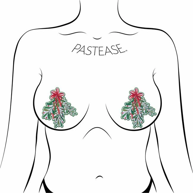 Pastease Xmas Winter Mistletoe W/ Red Bow - Fabric & Feel