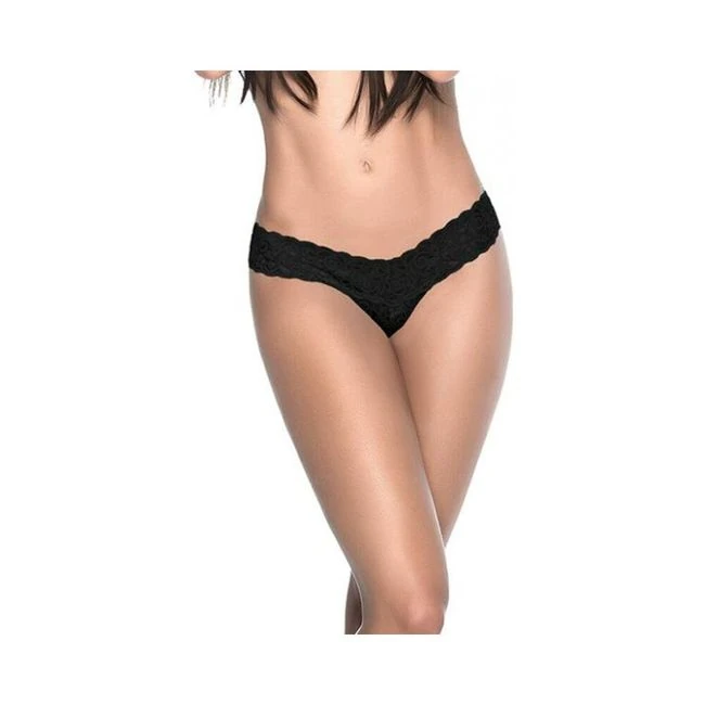 Patterned Lace Thong - Fabric & Feel