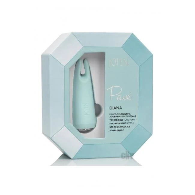 Pave Diana Travel Size Clitoral Vibrator Green - Vibration Modes
