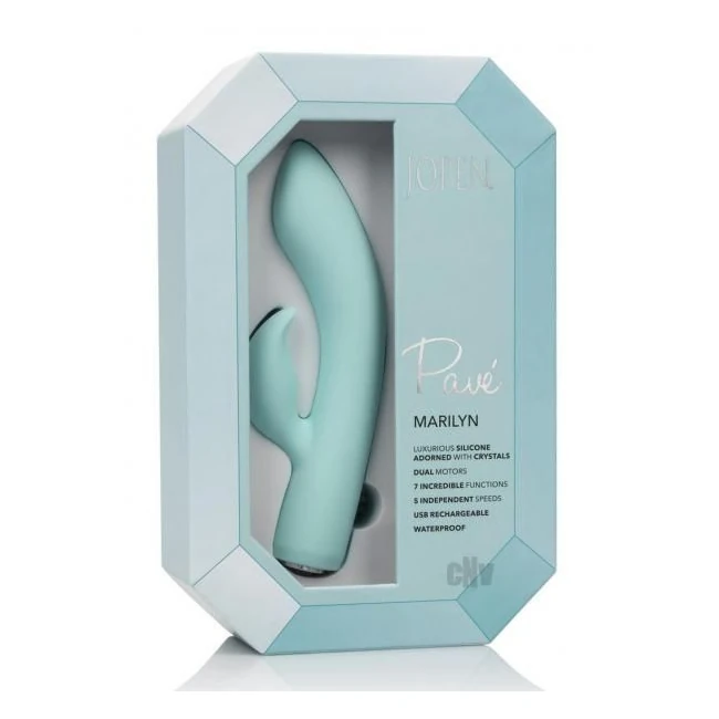 Pave Marilyn  Green Rabbit Style Vibrator - Vibration Modes