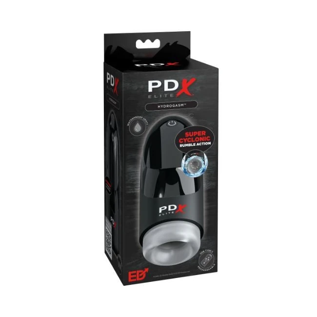 Pdx Elite Hydrogasm Clear/ Black - Internal Texture
