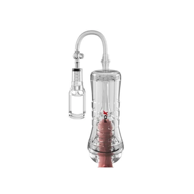 Pdx Elite Viewtube Vac Xxl Pump See-thru Ez Grip Stroker - Grip & Control