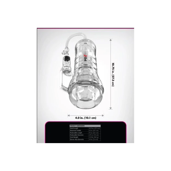 Pdx Elite Viewtube Vac Xxl Pump See-thru Ez Grip Stroker - Material Feel and Construction