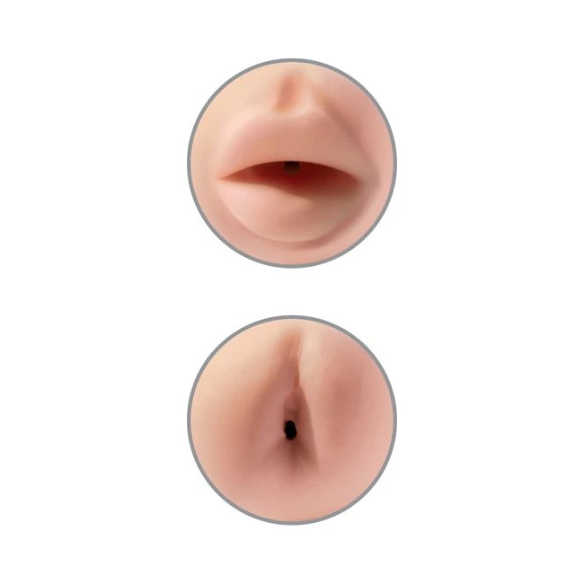Pdx Extreme Tight Grip Mouth & Ass Masturbator Red/light - Internal Texture and Stimulation