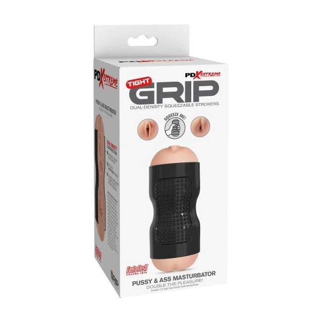 Pdx Extreme Tight Grip Pussy & Ass Masturbator Black/light - Material & Construction