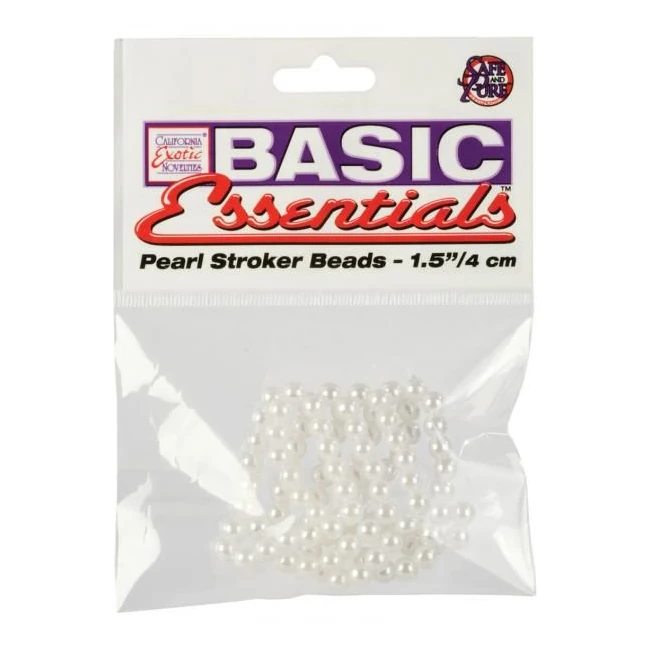 Peal Stroker Beads Small 1.5 Inch - White - Shape & Comfort