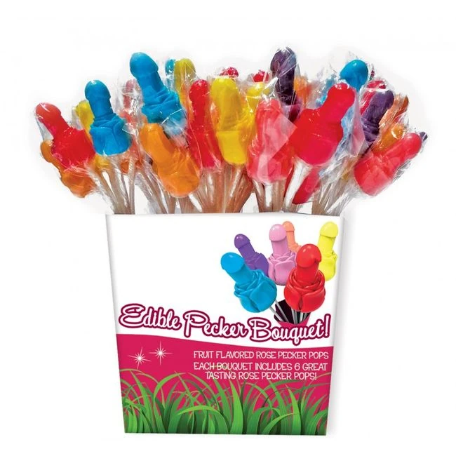 Pecker Candy Bouquet 72 Pcs Pail Display - Overview