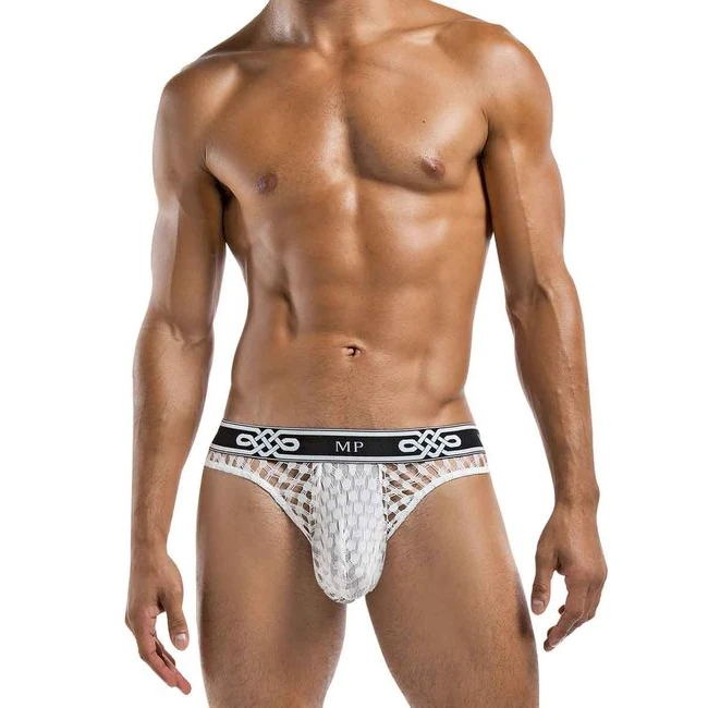 Peep Show Lo Rise Thong White - Materials & Fabric Features