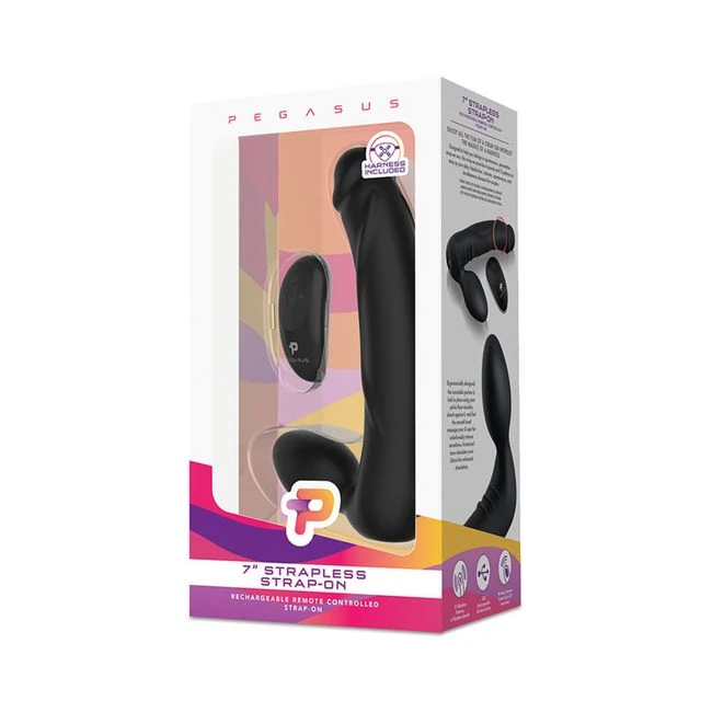 Pegasus 7" Strapless Strap-on - Black - Material & Feel