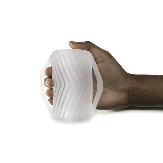 Perfect Fit Male Masturbator W/ Grip Clear - Material Feel and Specifications