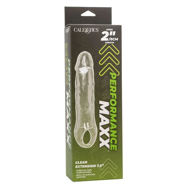 Performance Maxx Clear Extension 7.5 Inch - Internal Texture & Stimulation