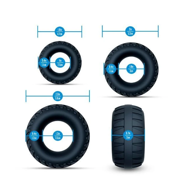 Performance Plus Drift 3 Cock Ring Set Black - Design &amp; Build