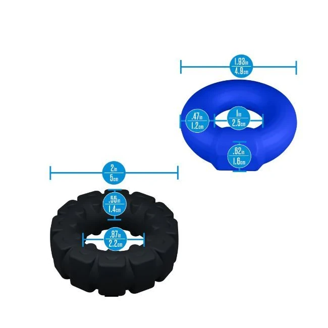 Performance Plus Engage 2 Cock Ring Set Plat/blk - Build &amp; Quality
