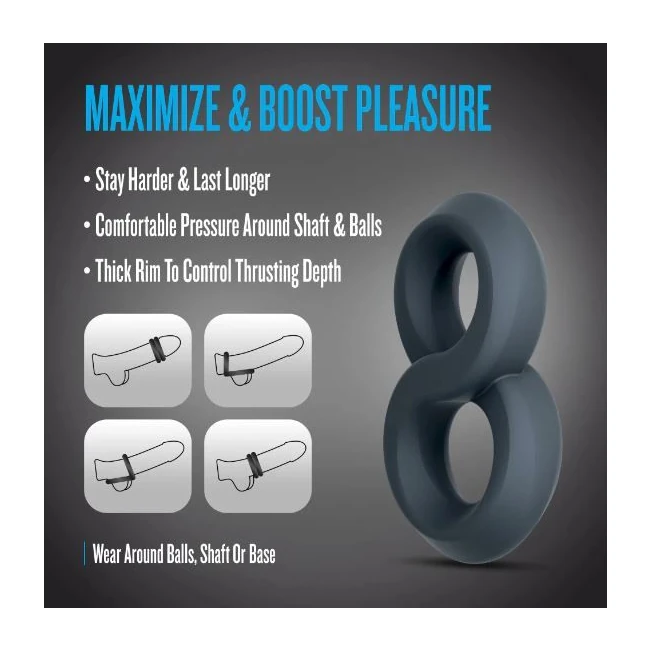 Performance Plus Launch Double Strap Cock&ball Ring Black - Design &amp; Build