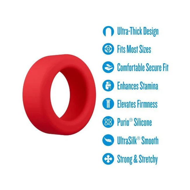 Performance Plus Pursuit Cock Ring Red - Overview