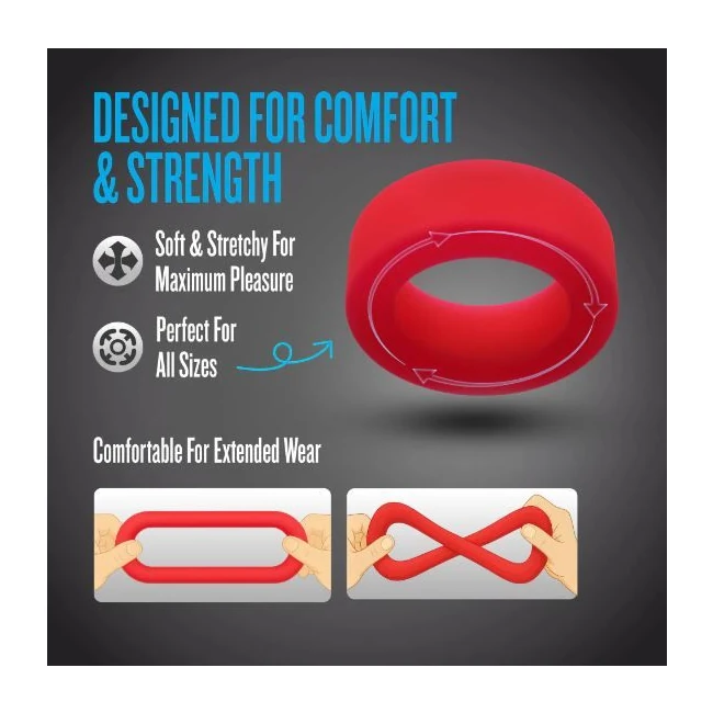 Performance Plus Pursuit Cock Ring Red - Premium Material and Comfort