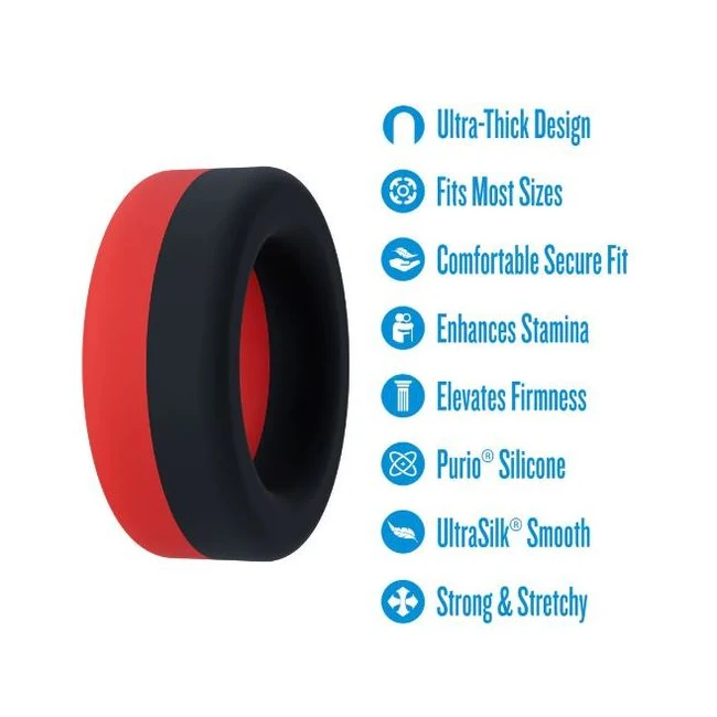 Performance Plus Takeoff Cock Ring Black/red - Overview