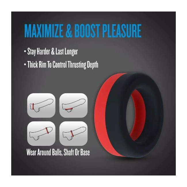 Performance Plus Takeoff Cock Ring Black/red - What Stands Out