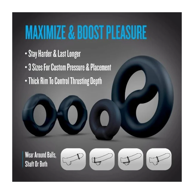 Performance Plus Throttle 3 Pieces Set Cock Ring&ball - What Stands Out