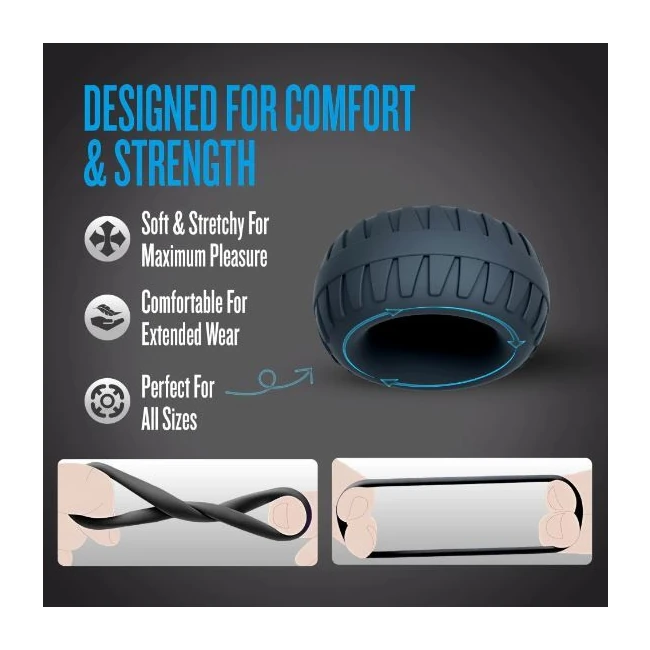 Performance Plus Traction Textured Cock Ring Thick - Worth Noting
