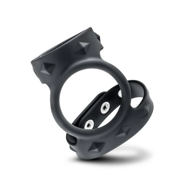 Performance Vs8 Silicone Double Cock & Ball Strap Black - Key Details