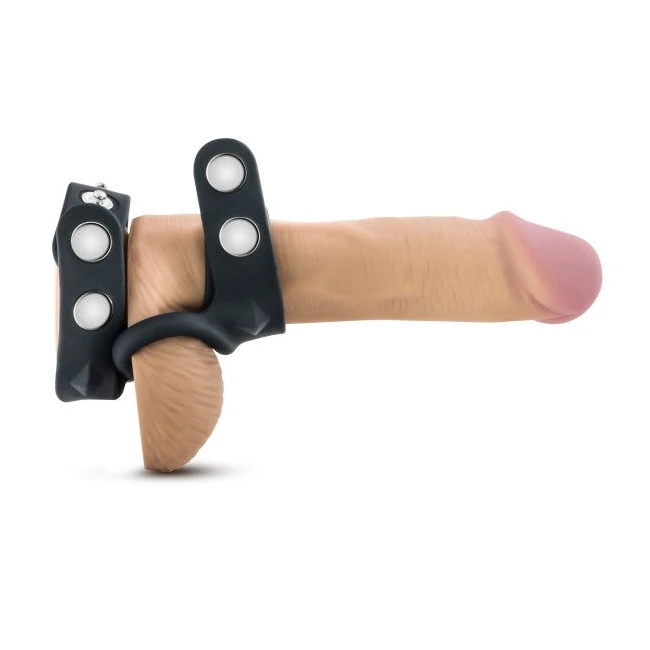 Performance Vs8 Silicone Double Cock & Ball Strap Black - What Stands Out
