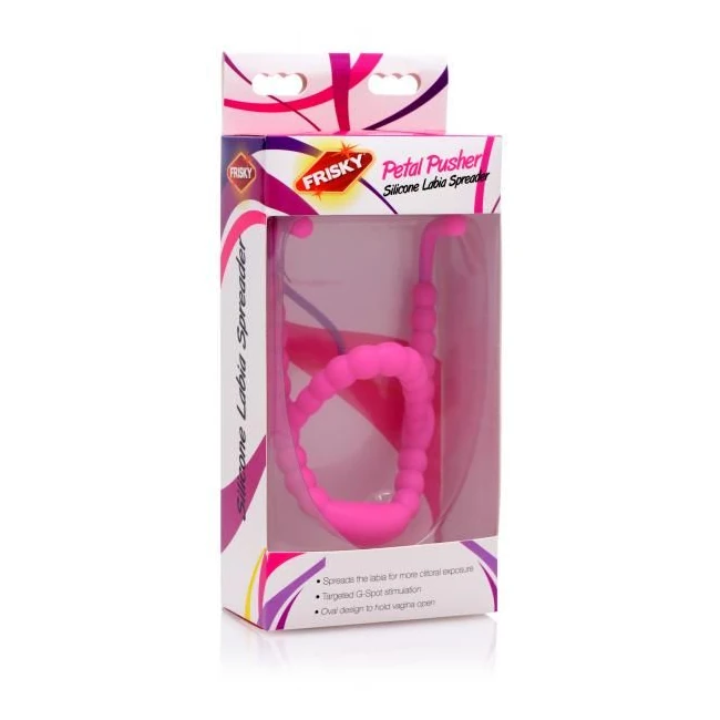 Petal Pusher Silicone Labia Spreader Pink - Overview