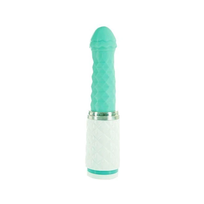 Pillow Talk Feisty Luxurious Thrusting & Vibrating Massager Teal - Experience Unmatched Pleasure with the Pillow Talk Feisty Luxurious Thrusting & Vibrating Massager