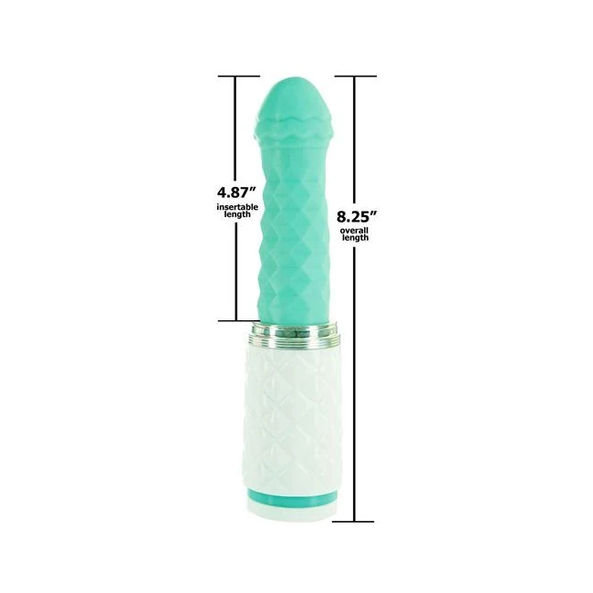 Pillow Talk Feisty Luxurious Thrusting & Vibrating Massager Teal - Power, Performance & Convenience