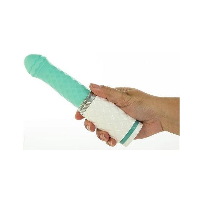 Pillow Talk Feisty Luxurious Thrusting & Vibrating Massager Teal - Additional Features