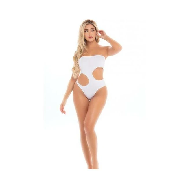 Pink Lipstick Fatale Cutout Bodysuit - Fabric & Feel