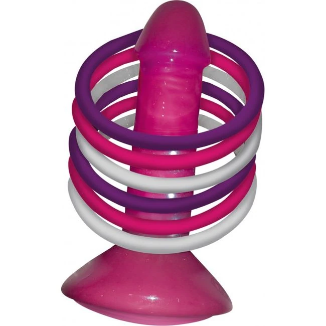 Pink Pecker Party Ring Toss - Pink, Purple and White Rings for Groups