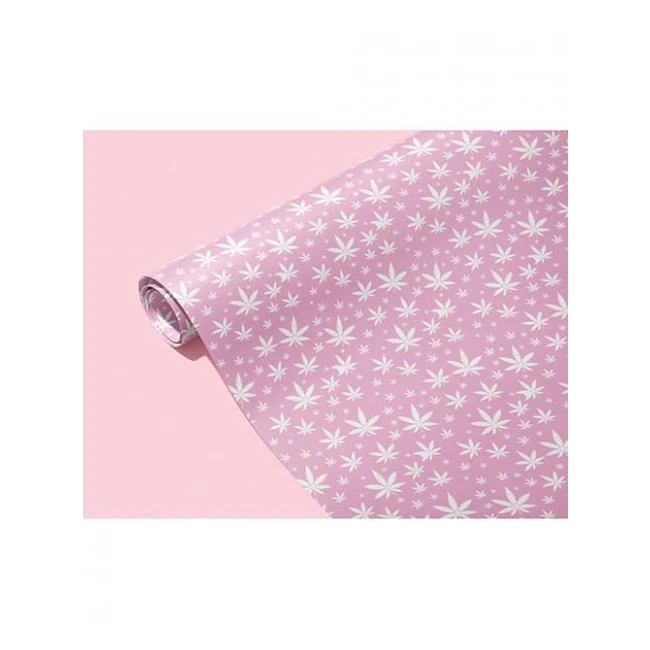 Green Pot Leaf Wrapping Paper - Overview