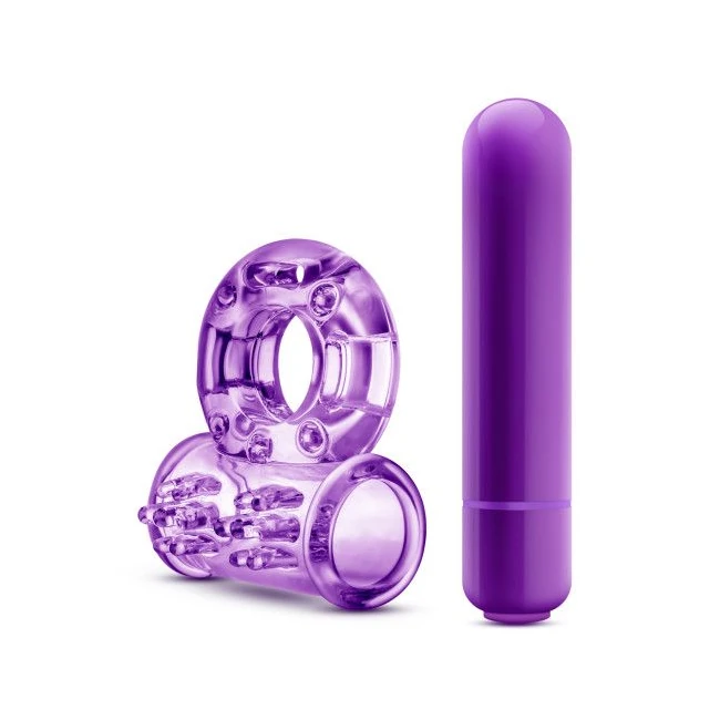 Play with Me Couples Play Vibrating Cockring Purple - Vibration Modes and Sensations