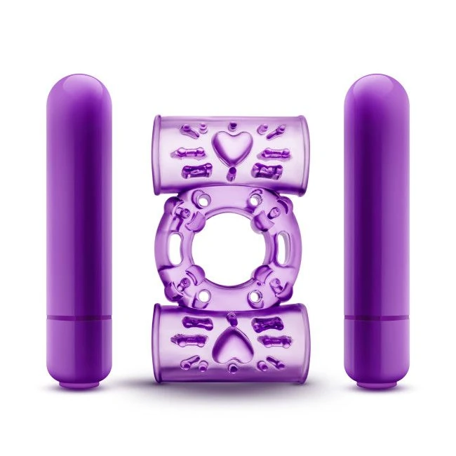 Play with Me Double Play Dual Vibrating Cockring Purple - How It Feels on the Body
