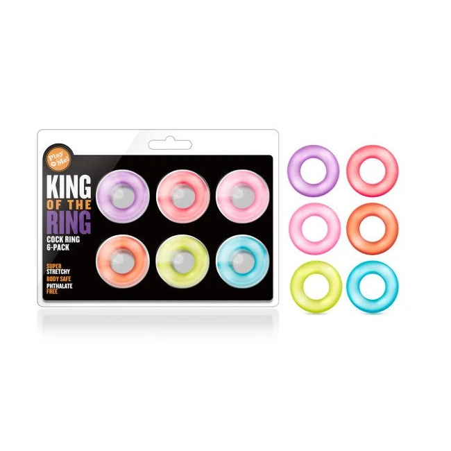 Play with Me King of the Ring 6ct Cock Rings - High-Quality, Safe Materials