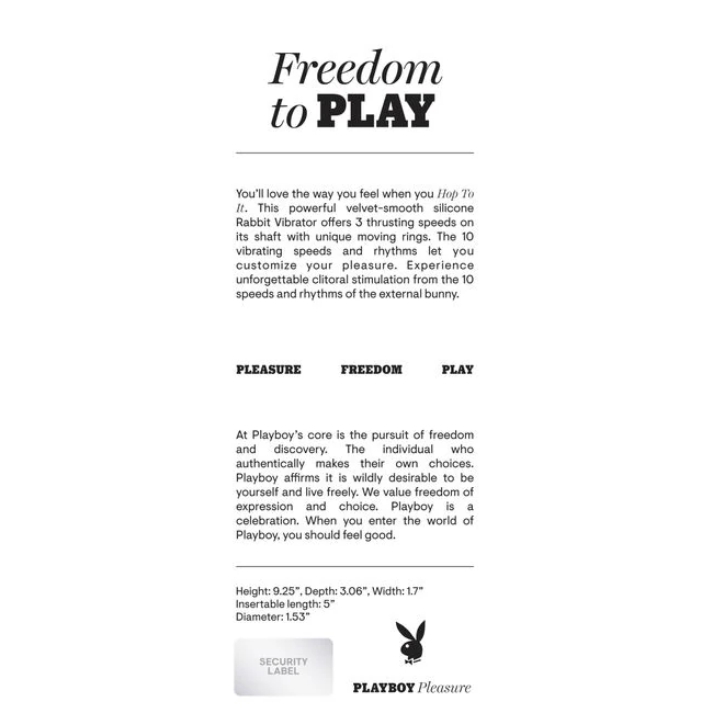 Playboy Hop to It - Vibration Modes and Patterns